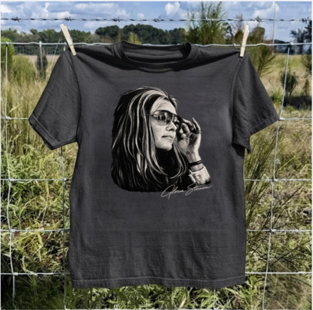 Gloria Steinem Feminist Icon Activist Portrait Vintage T-Shirt